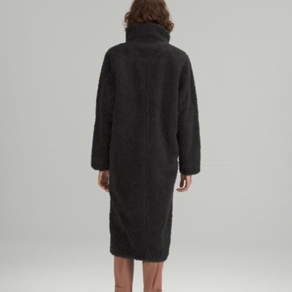 Lululemon Lab Textured Fleece Coat Black NWOT Size 10 - Picture 2 of 6